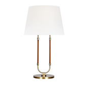 Visual Comfort Katie 30" Tall Buffet Table Lamps Time Worn Brass