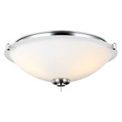 Visual Comfort Universal 16" Wide Single LED Ceiling Fan Light Kit Brushed Steel