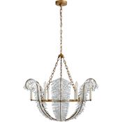 Visual Comfort Calais 34" Candle Style Chandelier by Niermann Weeks Gilded Iron