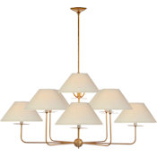 Visual Comfort Kelley 9 Light 44" Wide Chandelier Gilded Iron
