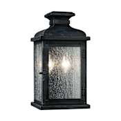 Visual Comfort Pediment 2 Light 13" Tall Outdoor Wall Sconce Dark Weathered Zinc