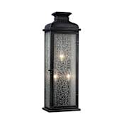 Visual Comfort Pediment 3 Light 24" Tall Outdoor Wall Sconce Dark Weathered Zinc