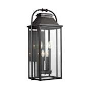 Visual Comfort Wellsworth 4 Light 27" Tall Outdoor Wall Sconce Antique Bronze