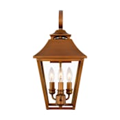 Visual Comfort Galena 3 Light 19" Tall Outdoor Wall Sconce Natural Copper
