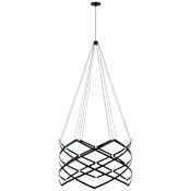 Visual Comfort Interlace 36" Chandelier by Peter Bristol Matte Black