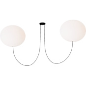 Visual Comfort Helium 54" Wide LED Globe Chandelier - 2700K, 90 CRI, 1600 Lumens Matte Black