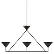 Visual Comfort Orsay 3 Light 44" Wide LED Linear Chandelier Bronze