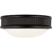 Visual Comfort Ritz 8" Wide LED Flush Mount Drum Ceiling Fixture Aged Iron