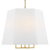 Visual Comfort Lille 4 Light 23" Wide Drum Chandelier Gild
