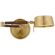 Visual Comfort Alaster 7" Tall LED Wall Sconce Natural Brass / Natural Rift Oak