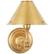 Visual Comfort Anette 10" Tall Wall Sconce Natural Brass