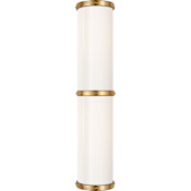 Visual Comfort Bleeker 2 Light 5" Wide LED Bath Bar Natural Brass