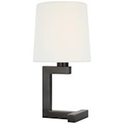 Visual Comfort Hedger 11" Tall LED Buffet Table Lamp Bronze / Linen
