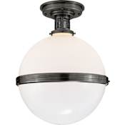 Visual Comfort McCarren 16" Wide Semi-Flush Globe Ceiling Fixture Bronze