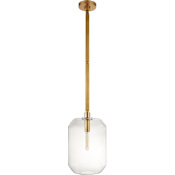 Visual Comfort Barrett 13" Wide Pendant Natural Brass