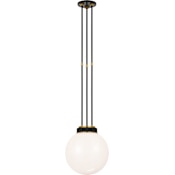 Visual Comfort Cavill 12" Wide Pendant Bronze and Natural Brass