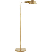Visual Comfort Fairfield 41" Tall Arc Floor Lamp Natural Brass