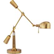 Visual Comfort RL 67 35" Tall Arc Desk Lamp Natural Brass