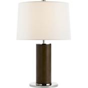 Visual Comfort Beckford 24" Tall Buffet Table Lamp Chocolate Leather
