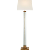 Visual Comfort Wright 64" Tall Torchiere Floor Lamp Gilded Iron