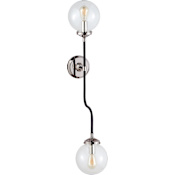 Visual Comfort Bistro 6" Wide Wall Sconce with Clear Glass Shade Polished Nickel