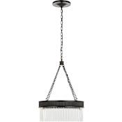 Visual Comfort Menil 15" Wide LED Crystal Drum Chandelier Bronze