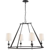 Visual Comfort Etoile 4 Light 36" Wide Chandelier Blackened Rust