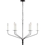 Visual Comfort Belfair 6 Light 36" Wide Candle Style Chandelier Aged Iron