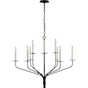 Visual Comfort Belfair 9 Light 36" Wide Candle Style Chandelier Aged Iron