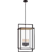 Visual Comfort Halle 16" Wide Medium Hanging Lantern with Clear Glass by Ian. K. Fowler Aged Iron