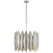 Visual Comfort Hatton 31" Large Chandelier Burnished Silver Leaf