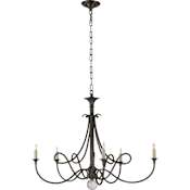 Visual Comfort Twist 36" Large Chandelier by Eric Cohler Bronze