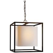 Visual Comfort Caged 16" Pendant Light by Eric Cohler Bronze