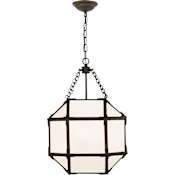Visual Comfort Morris 3 Light 14" Wide Lantern Chandelier Antique Zinc
