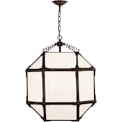 Visual Comfort Morris 3 Light 19" Wide Lantern Chandelier Antique Zinc