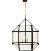 Visual Comfort Morris 23" Cage Style Chandelier by Suzanne Kasler Antique Zinc