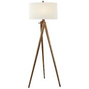 Visual Comfort Tripod 61" Tall Tripod Floor Lamp French Waxed Wood