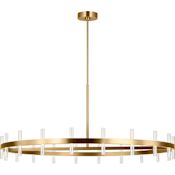Visual Comfort Silas 48" Wide LED Ring Chandelier Burnished Brass