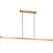 Visual Comfort Silas 56" Wide LED Linear Chandelier Burnished Brass