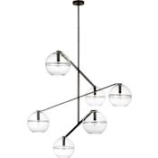 Visual Comfort Lowing 6 Light 49" Wide Chandelier Blackened Forged