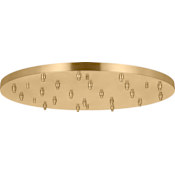 Visual Comfort Multiport 60" Wide 21 Light Multiport Pendant Canopy Hand Rubbed Antique Brass