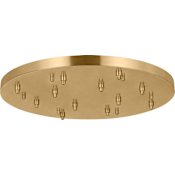 Visual Comfort Multiport 8" Wide 12 Light Multiport Pendant Canopy Hand Rubbed Antique Brass