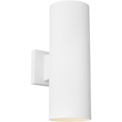 Visual Comfort Outdoor Cylinders 2 Light 14" Tall Outdoor Wall Sconce with Durable StoneStrong Shade Outdoor Textured White