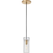 Visual Comfort Horizon 4" Wide Mini Pendant Natural Brass
