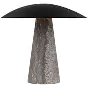 Visual Comfort Aegis 17" Tall LED Accent Table Lamp Dark Bronze / Dark Travertine