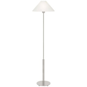 Visual Comfort Hackney 53" Tall Torchiere Floor Lamp Polished Nickel