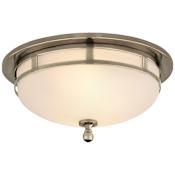 Visual Comfort Openwork 10" Flush Mount by Studio VC Antique Nickel