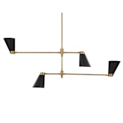 Visual Comfort Signoret 4 Light 48" Wide Chandelier Burnished Brass