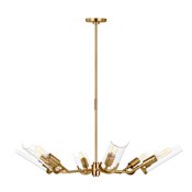 Visual Comfort Mezzo 6 Light 40" Wide Chandelier Burnished Brass