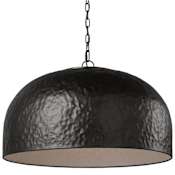Visual Comfort Buckner 28" Wide Pendant with Hammered Steel Shade Aged Iron